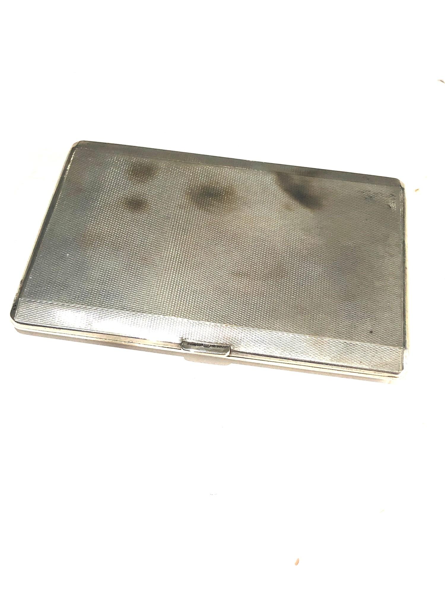 Engine turned cigarette case weight 130g - Image 2 of 3