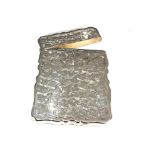 Fine antique silver card case Birmingham silver hallmarks engraved initials on front measure