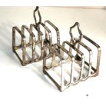 Pair of walker & hall silver toast racks weight 140g