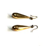 9ct gold drop earrings measure approx 3.2cm drop weight 2.6g