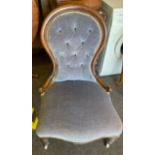 Victorian ladies spoon back chair