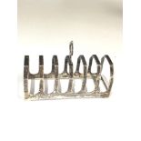Silver toast rack Sheffield silver hallmarks makers edward viners weight 76g