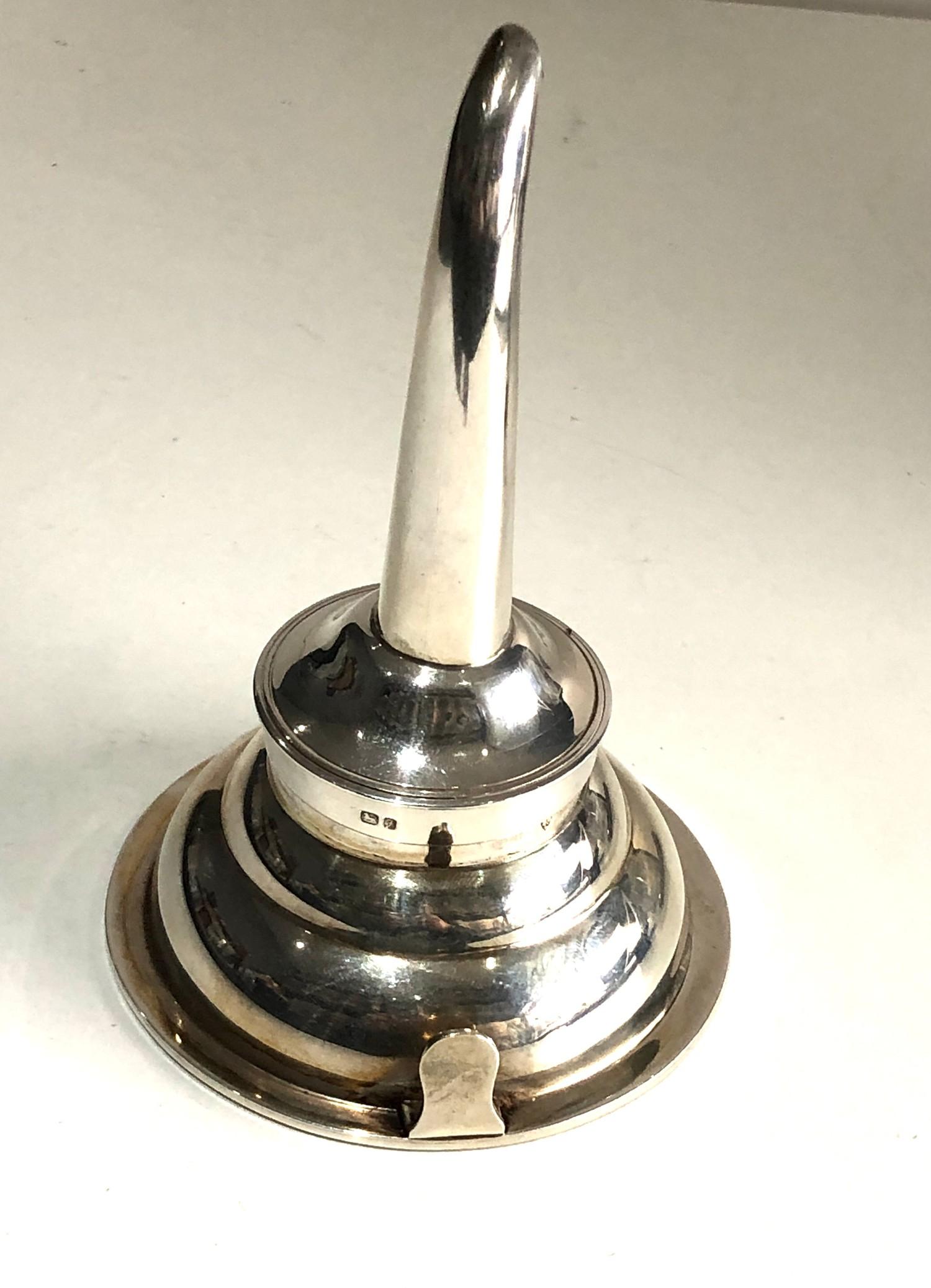 Silver wine funnel birmingham silver hallmarks - Image 2 of 4