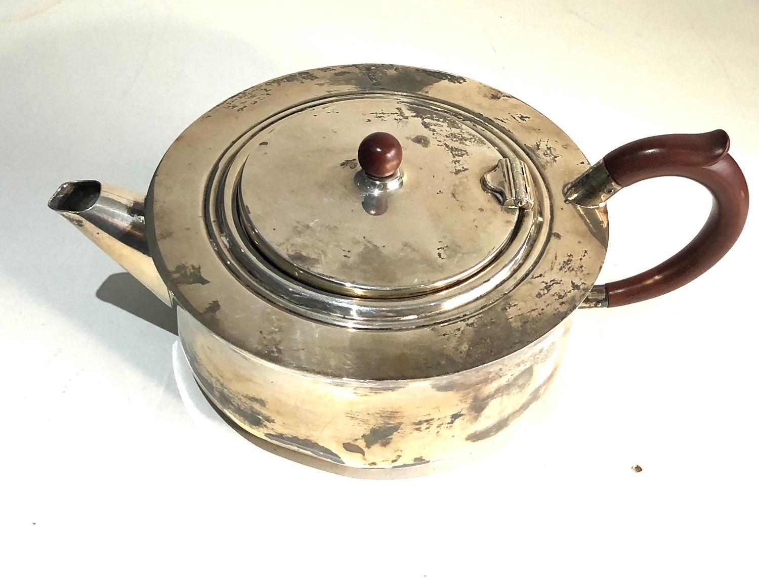 Silver teapot Birmingham silver hallmarks weight 340g - Image 2 of 5