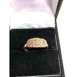 18ct gold diamond cluster ring weight 3g