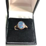 9ct gold opal ring weight 2.4g