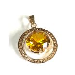 14ct gold spinel pendant weight 5.3g