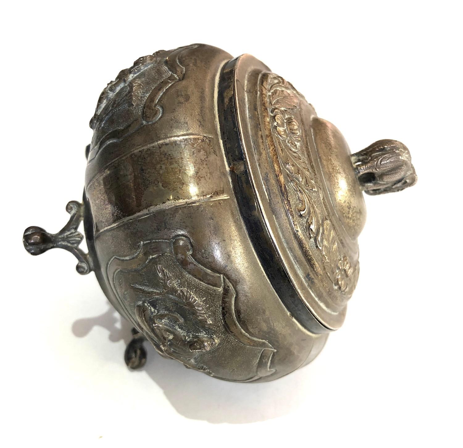 Indian silver lidded bowl measures approx 9.5cm dia height 9.7cm - Image 3 of 4