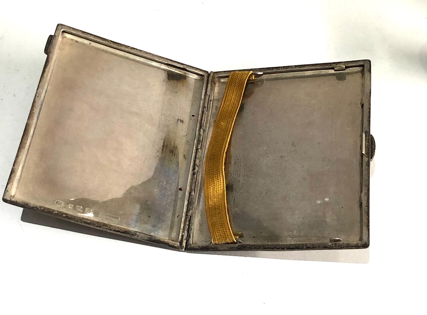 Engine turned silver cigarette case weight 140g - Image 3 of 3