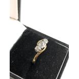 18ct gold diamond trilogy ring weight 2.5g