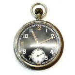 WW11 Bravingtons London G.S.T.P military issued pocket watch winds and ticks but no warranty given