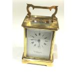 Wellington brass carriage clock in working order