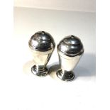 Pair of mappin and webb silver salts measures height 8cm weight 86g