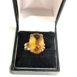 18ct gold citrine cocktail ring weight 6.1g