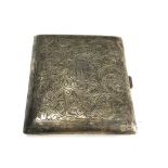 Silver cigarette case weight 66g