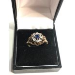 Vintage 9ct gold stone set cluster ring weight 3.3g