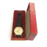 Vintage boxed Omega seamaster 600 gents wristwatch hand winding non omega strap watch is ticking but