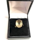 9ct gold quartz/citrine cocktail ring weight 4g