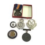 6 police badges + medals etc