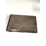 Engine turned silver cigarette case weight 140g