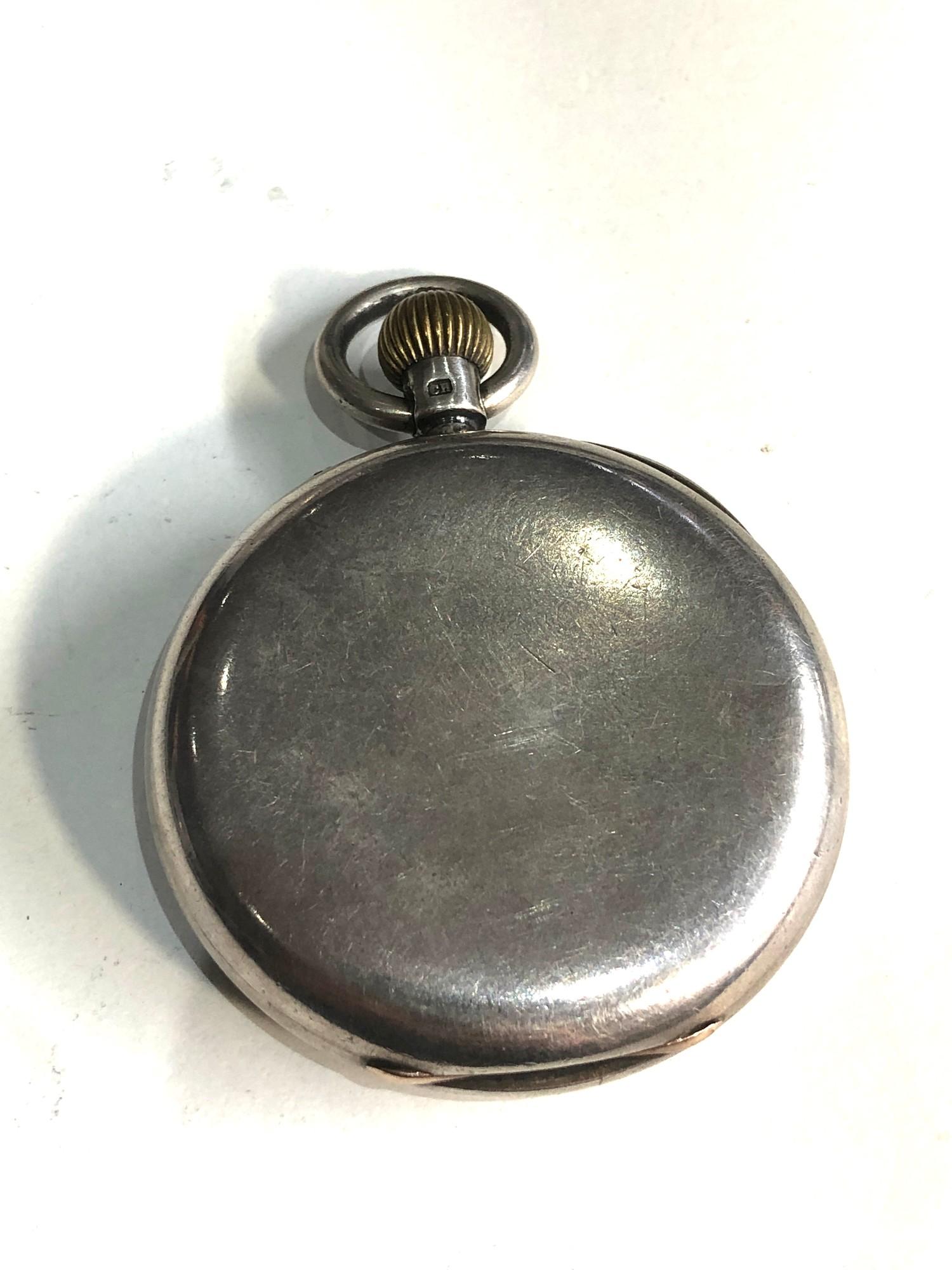 Antique silver open face pocket thomas johnstone glasgow the watch is ticking but no warranty - Image 3 of 5