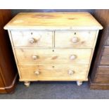 Victorian stripped pine 2 over 2 chest, approximate measurements: H:33 inches, D: 18 inches, W: 33