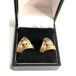 14ct gold diamond stud earrings weight 3.6g