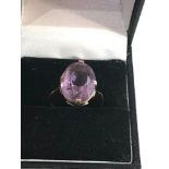 9ct gold amethyst ring weight 3.4g