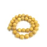 Butterscotch amber bead necklace weight 126g