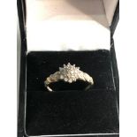 9ct gold diamond cluster ring weight 2.1g