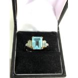 9ct gold diamond & stone set ring weight 3.4g