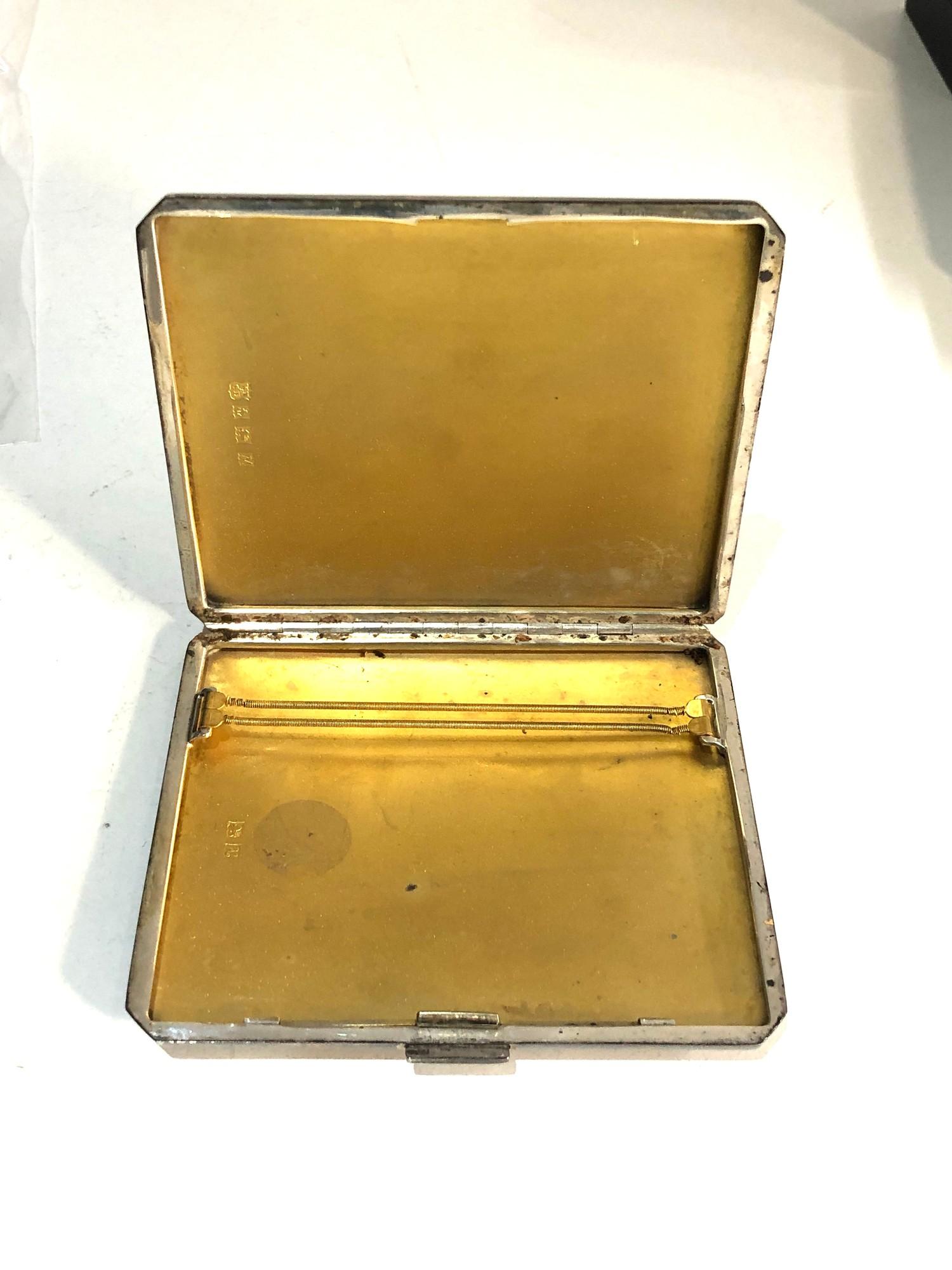 Silver and gold edged cigarette case weight 120g - Image 3 of 4