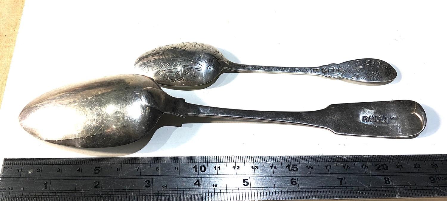 large antique irish silver serving spoon and 1 other total weight 89g - Image 5 of 5