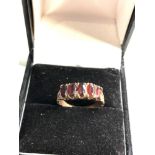 9ct gold garnet ring weight 2.5g