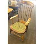 Victorian stick back arm chair