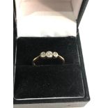 18ct gold antique diamond trilogy ring weight 1.6g