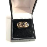 9ct gold stone set ring weight 4g