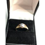 9ct gold pearl ring weight 2.4g