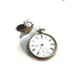 Antique silver open face waltham pocket watch the watch is ticking but no warranty given