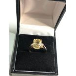 9ct gold stone set cocktail ring weight 3.1g