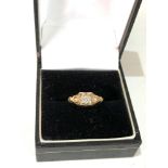 14ct gold antique diamond solitaire ring weight 1.3g