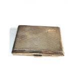 Engine turned silver cigarette case weight 140g