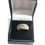 9ct gold diamond and stone set ring weight 4.2g