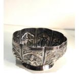 Asian silver bowl measures approx 11cm dia height 6cm xrt tested as silver weight 150g