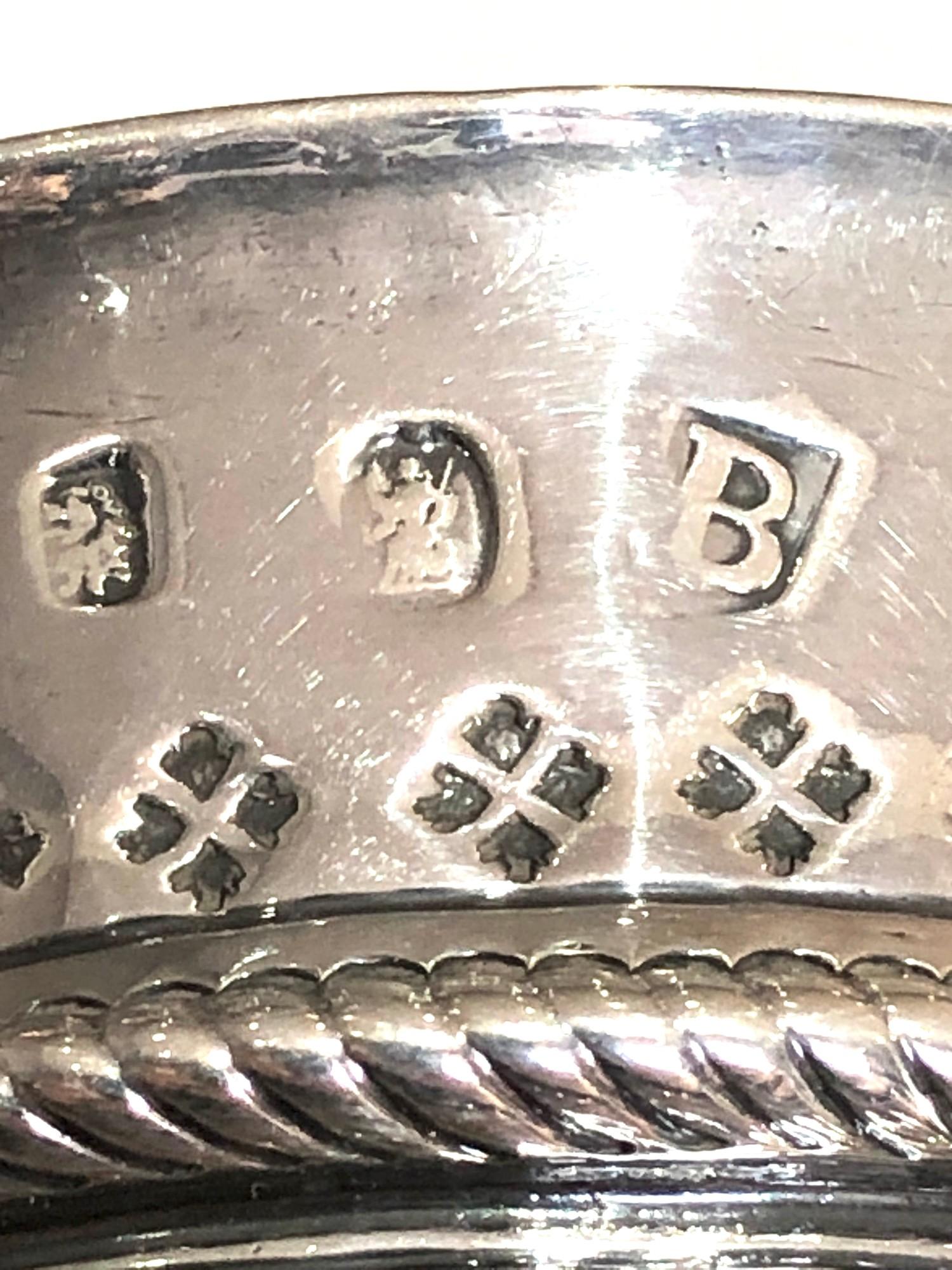 Rare George 1 silver Porringer full london silver hallmarks date letter B for 1717 measures approx - Image 8 of 9