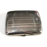 Silver cigarette case weight 70g age related wear marks and dents