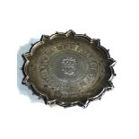 Antique early Victorian silver paten george silver Birmingham silver hallmarks makers george unite