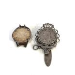 2 silver coin clips please see images for details silver weight 110g made with a victoria crown