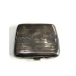 Silver cigarette case weight 85g age related wear marks dents