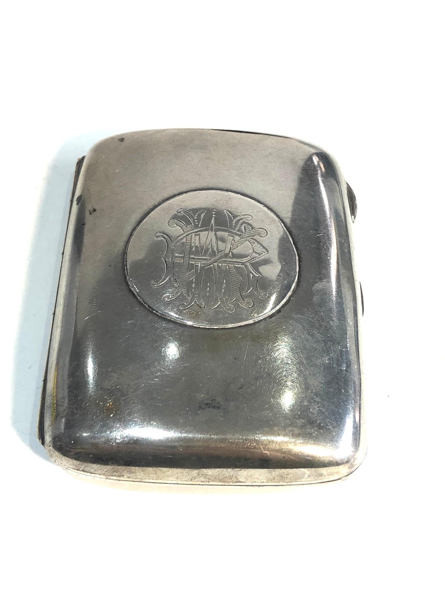 Silver cigarette case weight 88g